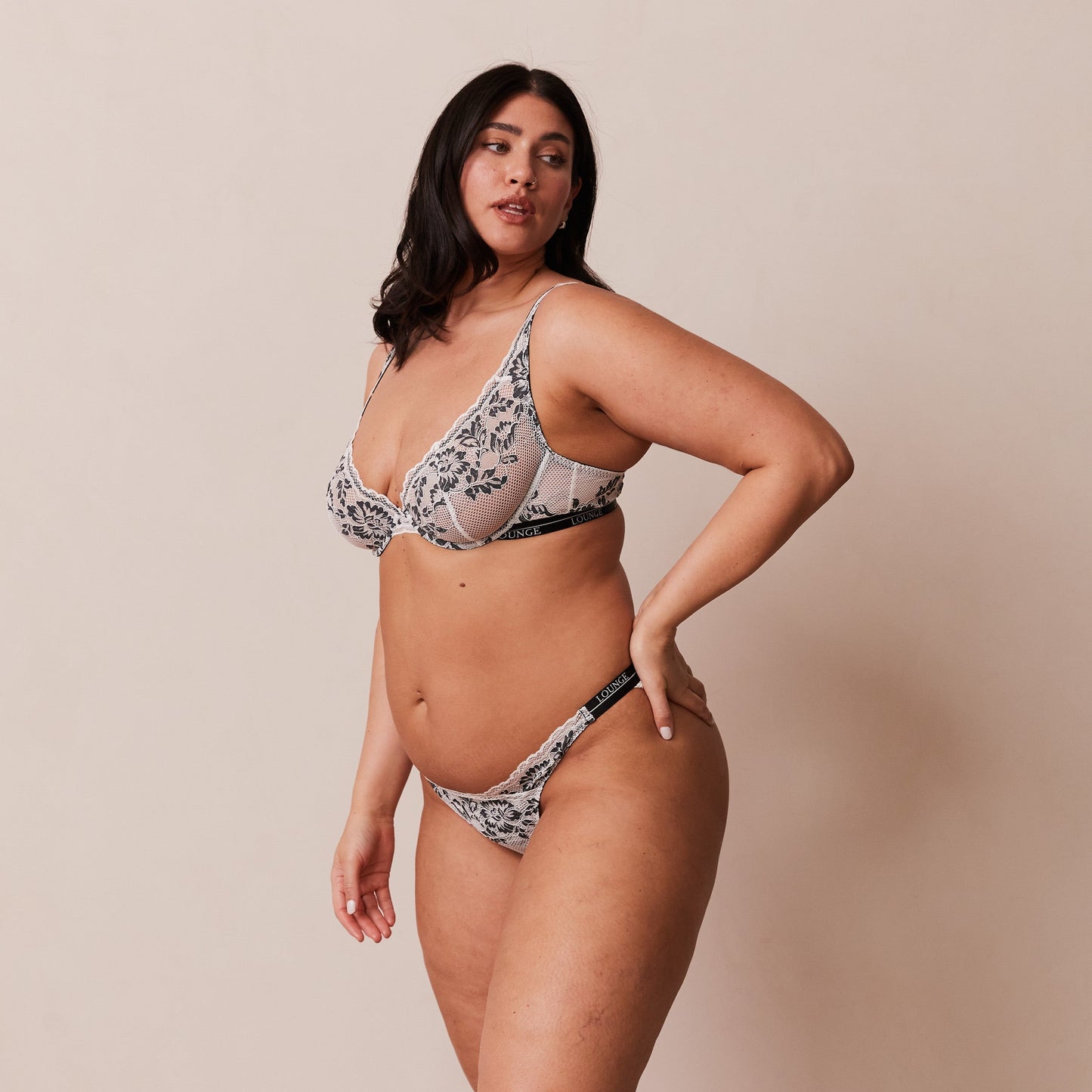 Luxe Balcony Bra - White & Black