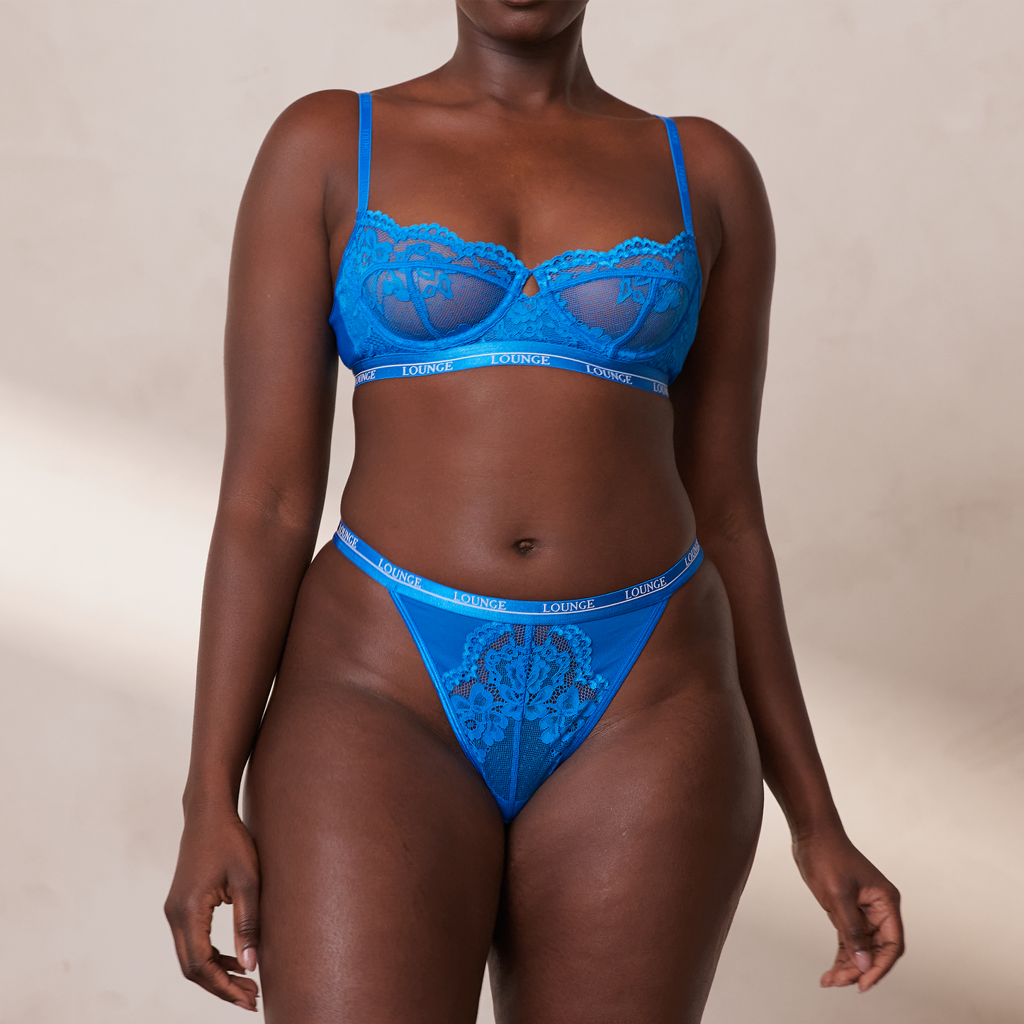 Blossom Balcony Bra  - Cobalt Blue