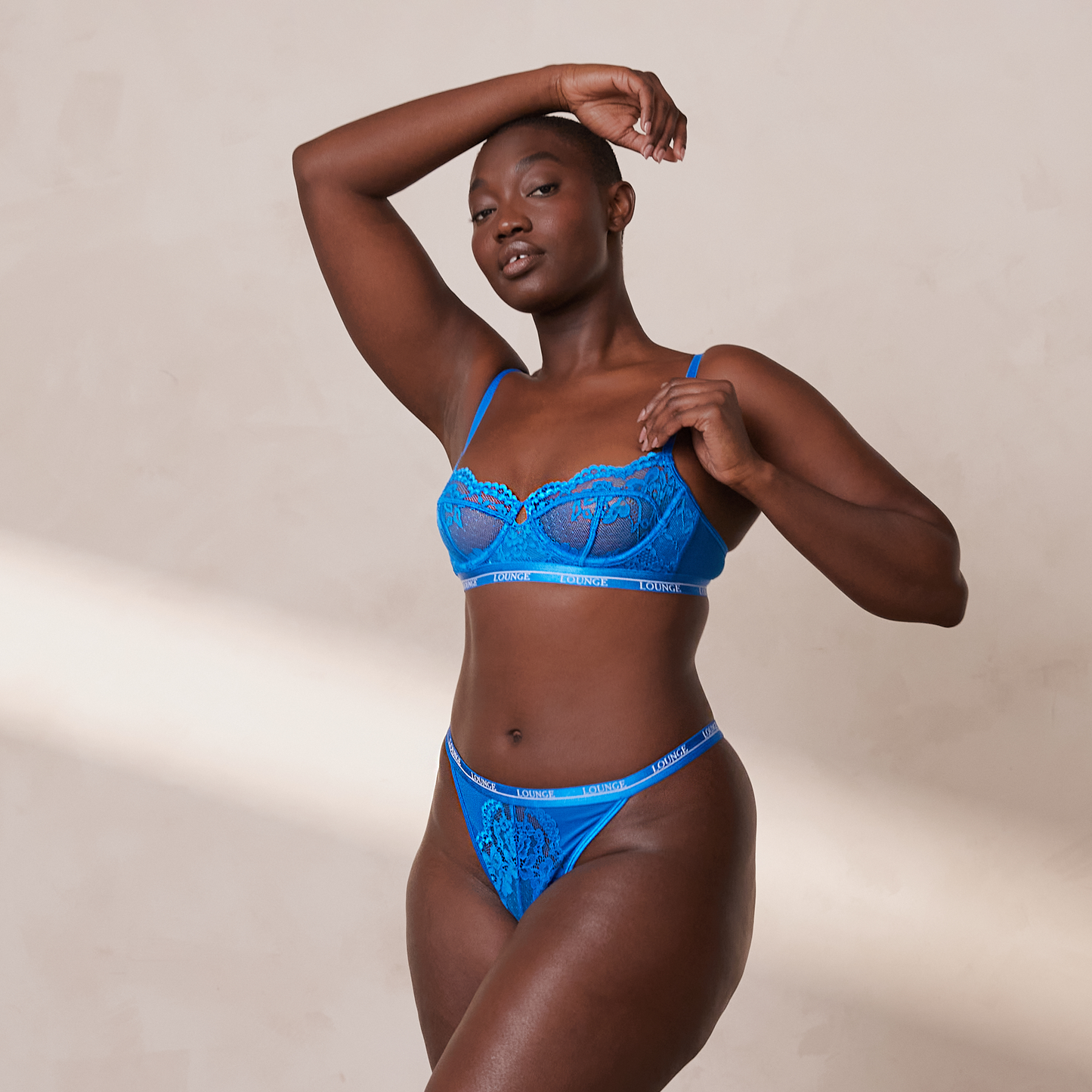 Blossom Balcony Bra  - Cobalt Blue