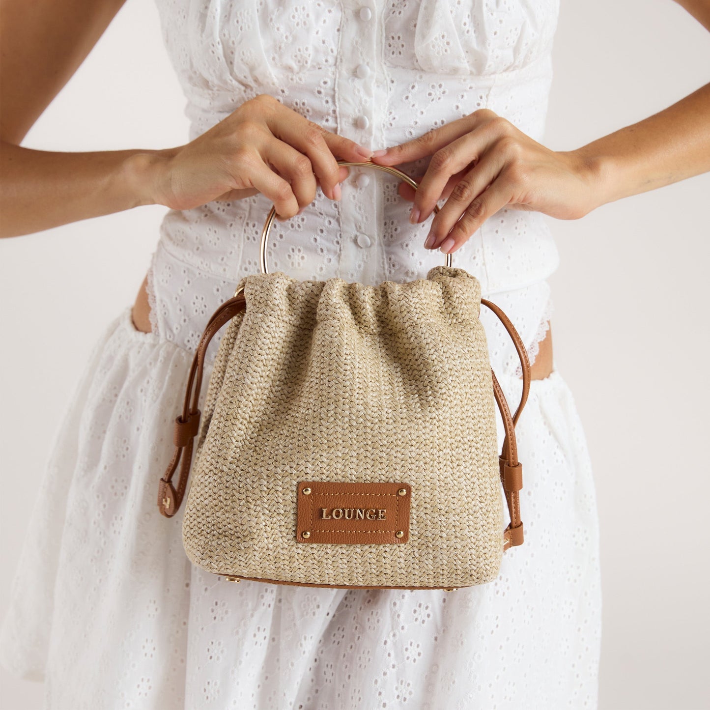 Blythe Bucket Bag - Raffia